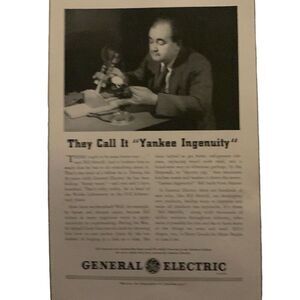 Vintage 1939 General Electric Yankee Ingenuity Ad Advertisement